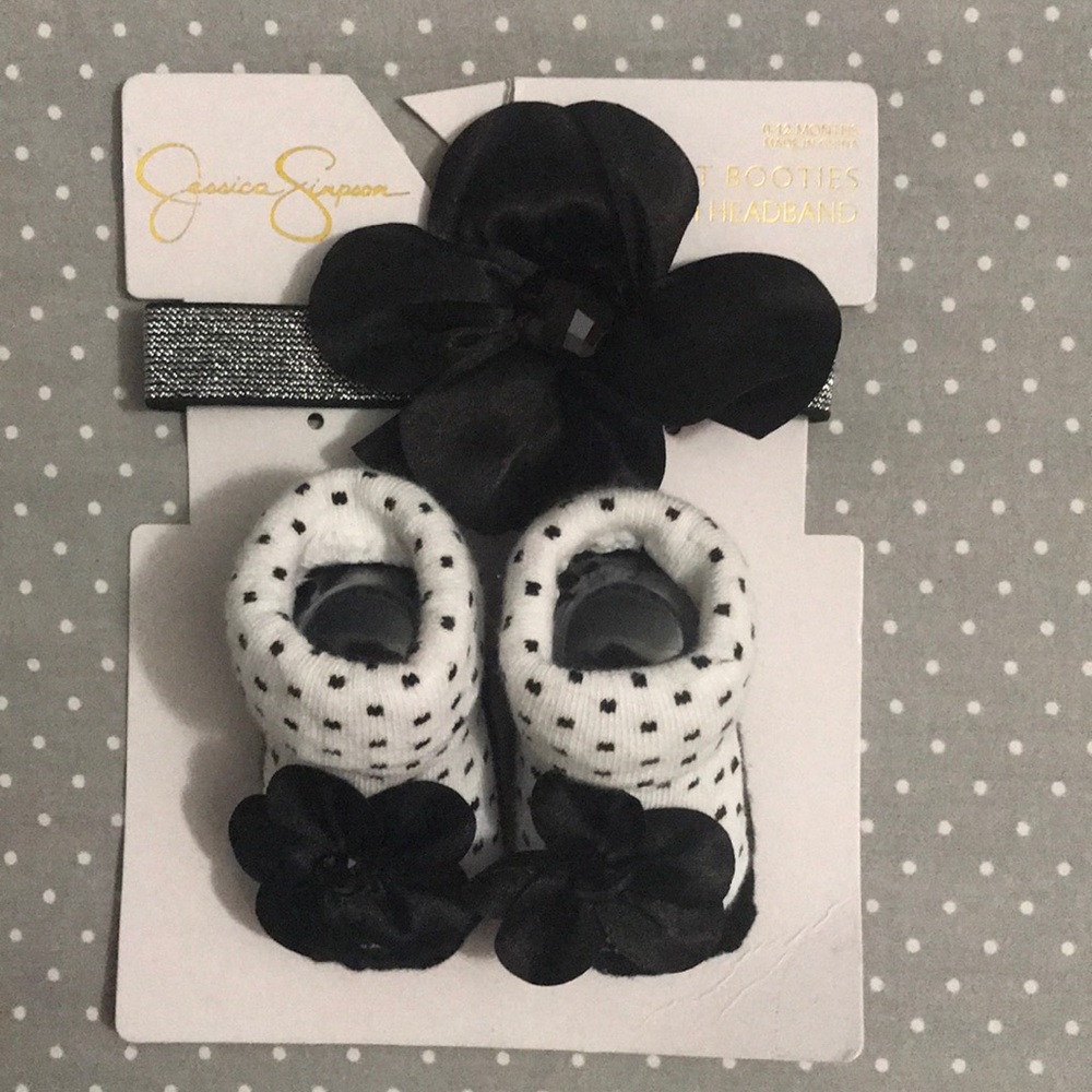 Jessica Simpson headband and booties